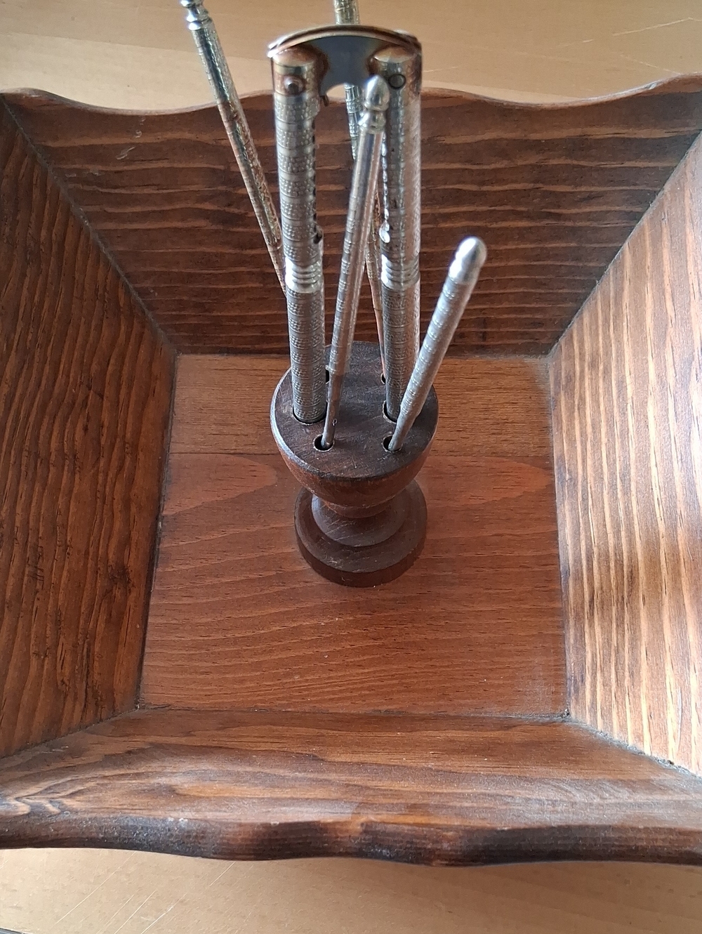 Vintage Nut Bowl With Cracker and Four Picks